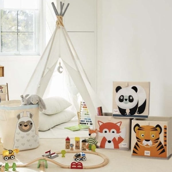 Litet förvaringsmöbel för leksaker 3 SPROUTS Panda Flerfärgad