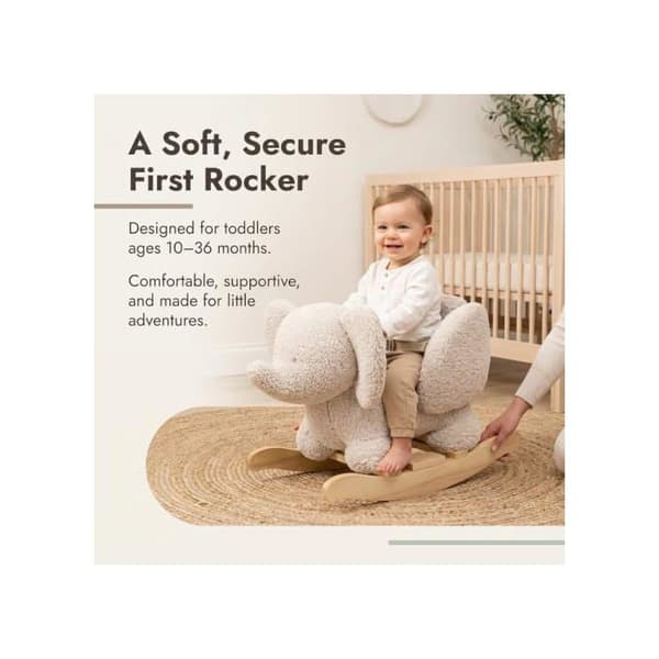Nattou - Teddy the elephant rocker ecru beige