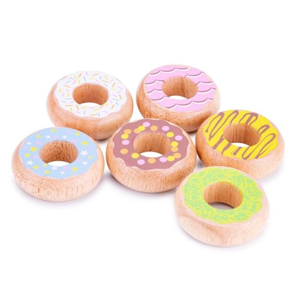 Uudet Klassikkolelut - Donitsit 6 kappaletta Beige