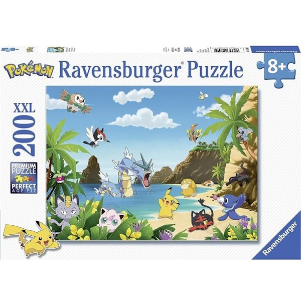 200 bitars XXL-pussel - Ravensburger - Fånga dem alla! - Pokémon - Tecknade serier och serier - 2 års garanti