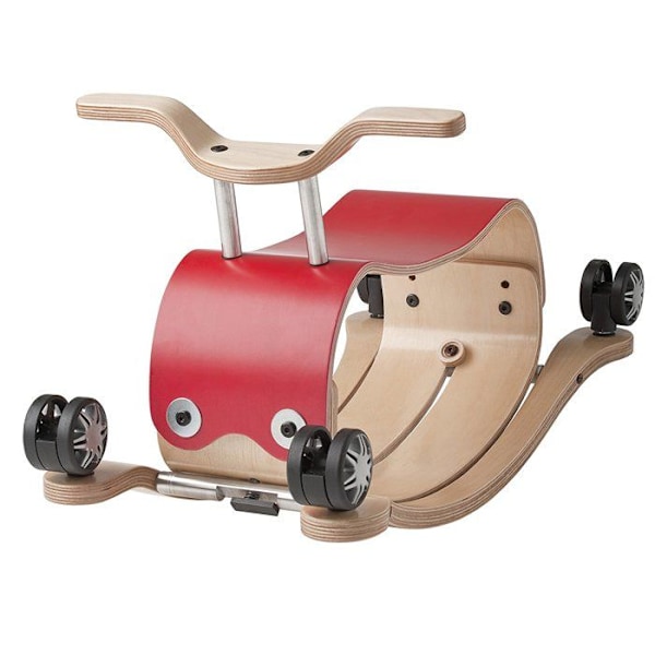 3 i 1 utvecklande leksak - Wishbone - Flip - Rocker, rollator och bärare - Röd - Blandat Röd