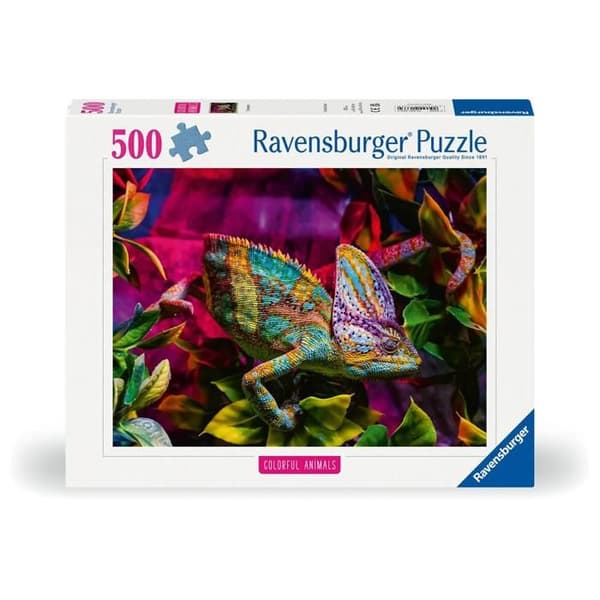 Puzzle 500 brikker Ravensburger Kameleon Vit