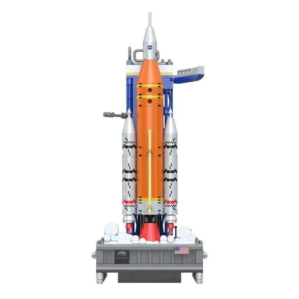 Rumskib model at bygge - CADA Space - NASA Artemis SLS Rakette - 659 dele - Simuleret opsendelse Flerfärgad