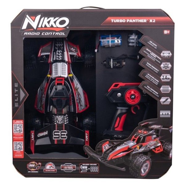 Nikko - RC-auto Turbo Panther X2 punainen - BUKI FRANCE Röd