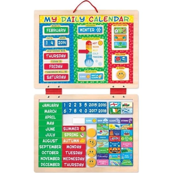MELISSA & DOUG Magnetisk kalender för dagligt ansvar Flerfärgad