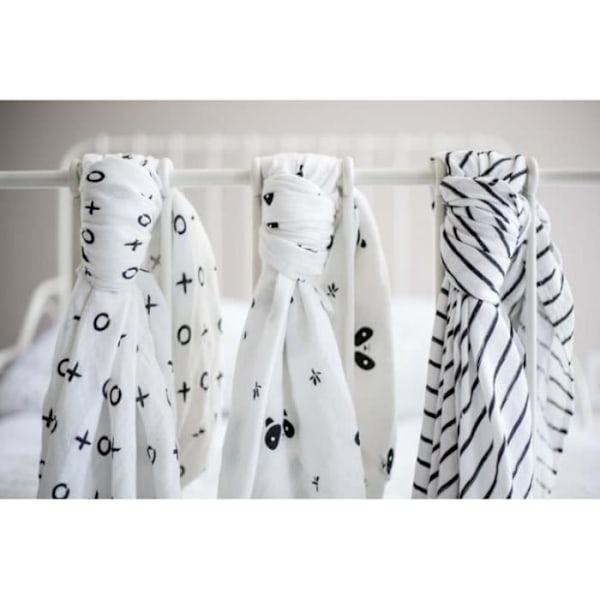 Lulujo - Pitkä bambu - Musta viiva - ELEMENTS FOR KIDS Svart