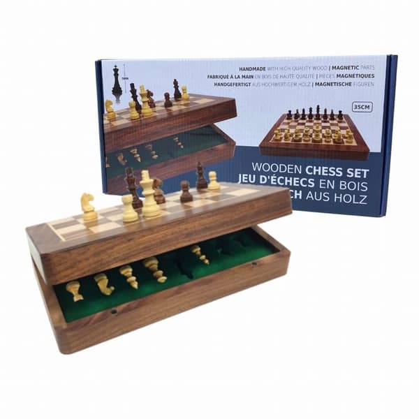 FOLDABLE CHESSBOARD 35CM KING 76MM Flerfärgad