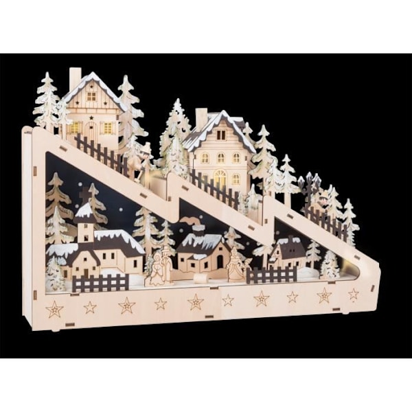 Adventtikalenteri pyramidilla Beige