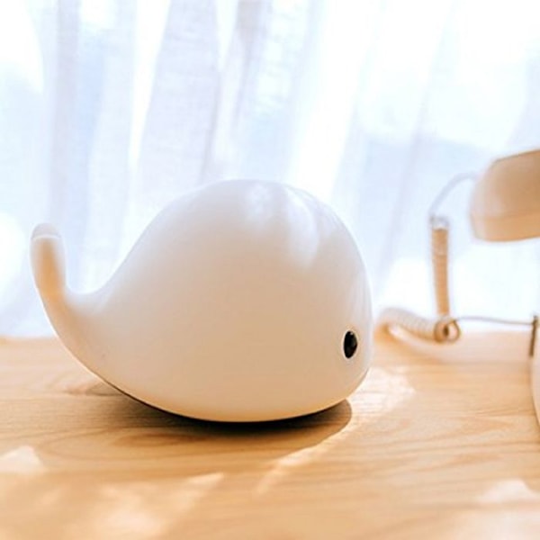 Little L - White whale night light - COOL KIDS PROJEKT Vit