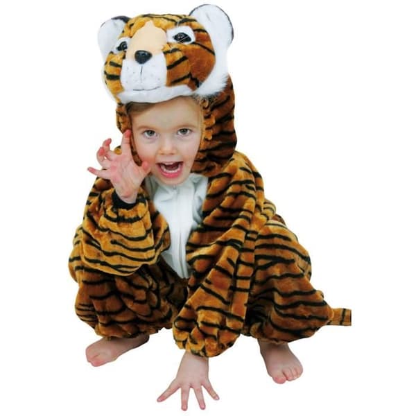 BØRNEKOSTUME TIGER - 4 ÅR 3/4 ÅR Brun, Chokolade brun