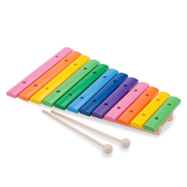 Nya Klassiska Leksaker Trä Xylofon 12 Toner 33 cm - Musikleksak för barn