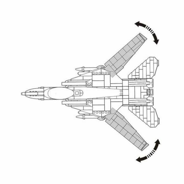 Byggesæt - Jet Fighter Fly - Sluban - 404 dele Grå