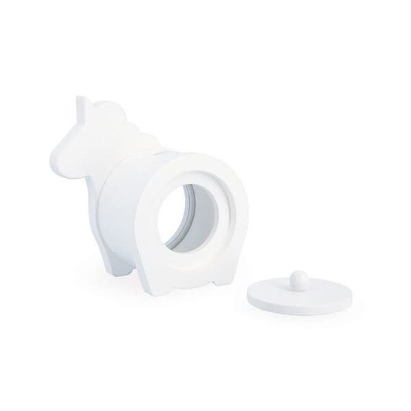 Spargris vit unicorn - Transparent ansikte Vit