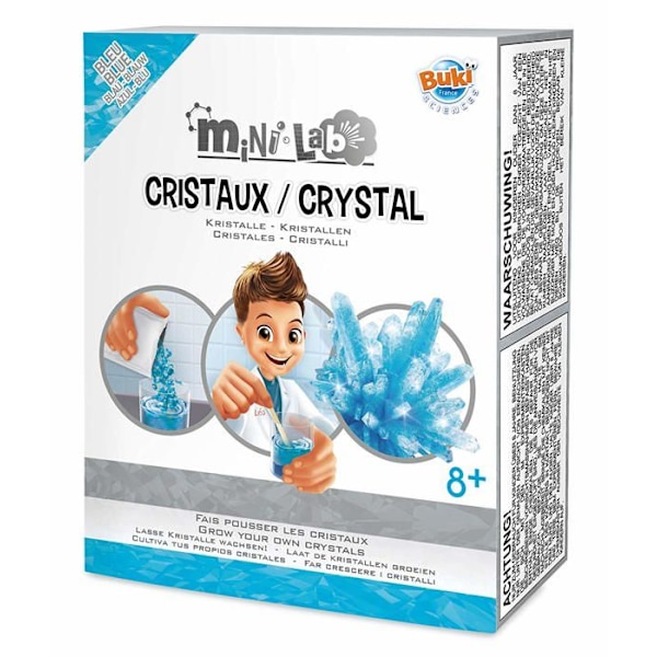 Science box - NO NAME - MINI LAB CRYSTALS BLUE - För barn - Från 6 år - Lätt att odla Blå