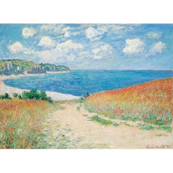 500 bitars pussel Claude Monet - Path in the Wheat, 1882 Flerfärgad