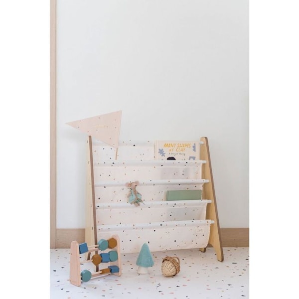 3 Sprouts - Terrazzo kerma lasten kirjasto - ELEMENTS FOR KIDS Beige