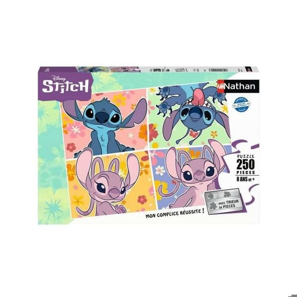 Nathan puslespil 250 p I godt selskab / Disney Stitch Vit