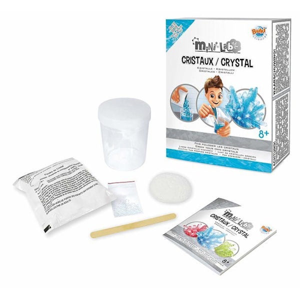 Science box - NO NAME - MINI LAB CRYSTALS BLUE - För barn - Från 6 år - Lätt att odla Blå