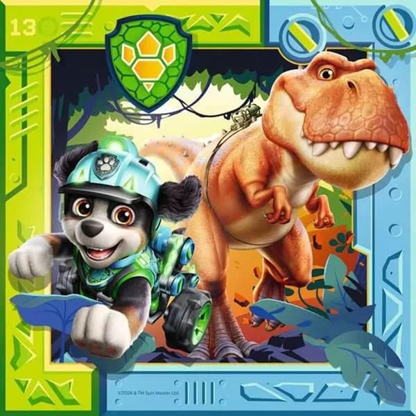 Ravensburger - Puzzle Pat'Patrouille Mission Dino 3x49 brikker Blå