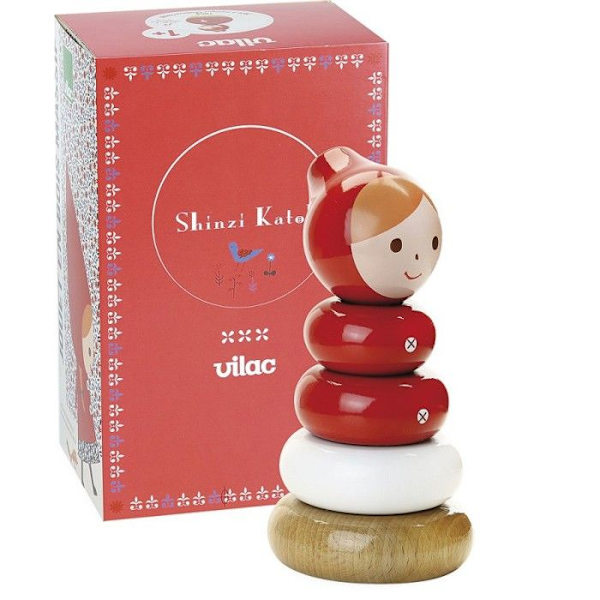 Stapelbart spel för tidigt lärande - VILAC - Red Riding Hood Shinz - Röd - Flerfärgad - Blandad Flerfärgad