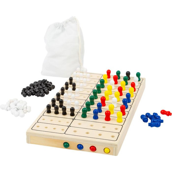 Small Foot-11364 Secret Code Logic Game, roligt pussel för 2 personer, med praktisk tygpåse att förvara, 100 st. 6678