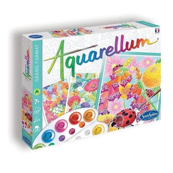 Aquarellum I blomsterne Blå