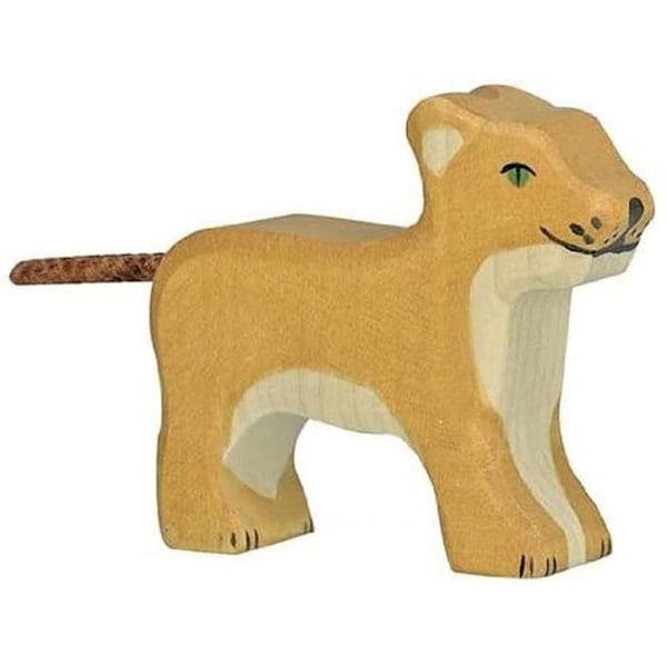Figuriini - HOLZTIGER - 80141 - Leijona - Pieni - Käsinmaalattu puu - Eurooppalainen valmistus Flerfärgad