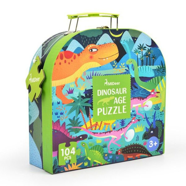 Pulisat Dinosaurukset - PLAN TOYS - 104 osaa - Eläimet - Lapsi - Monivärinen Flerfärgad