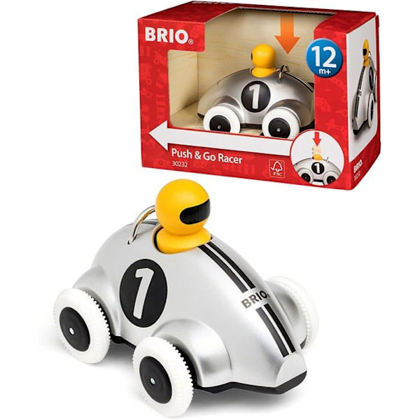 BRIO racerbil - modell 30232 - Push & Go grå - specialutgåva Flerfärgad