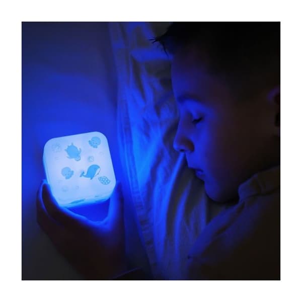 Bærbar Natlampe Cube B Ocean Blå