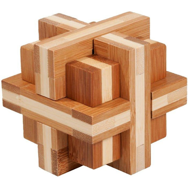 Logikspel - GIGAMIC - Bambu Cross Head Breaker - Svårighetsgrad 5/5 - För barn från 8 år och uppåt kastanj