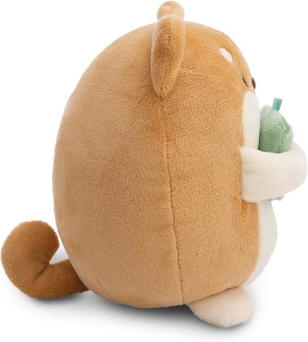 Plys - Nici - Hund Hiro - 16 cm - Bubble Tea - Samling Super Mochi brun