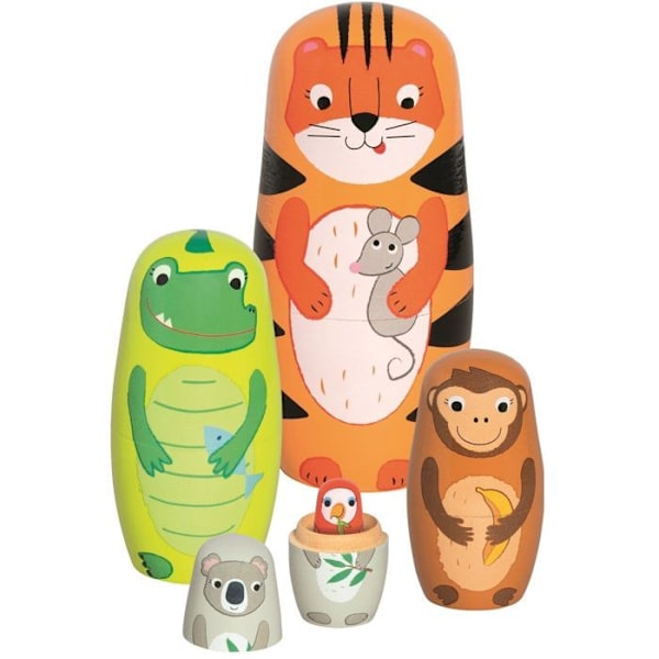 Goki - Matryoshka-dockor Tiger Tavi och hans vänner - GOLLNEST & KIESEL Orange