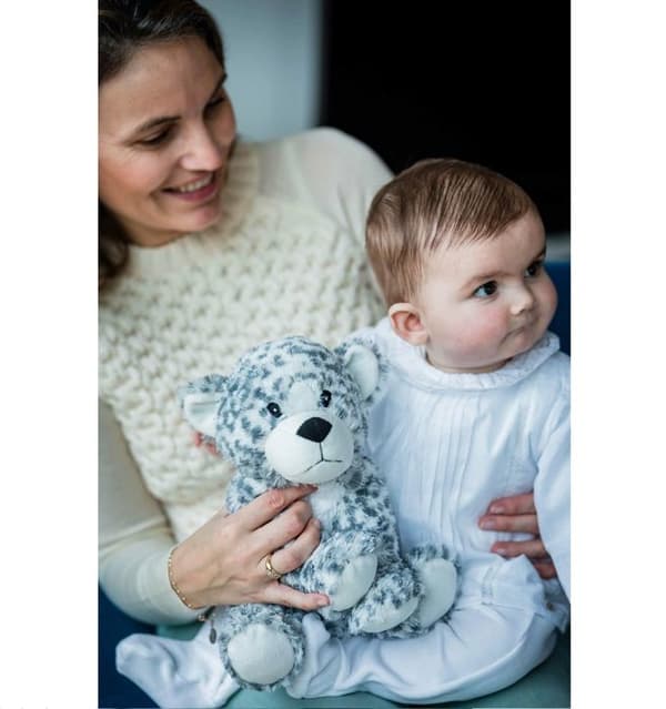 Soframar Bouillotte Cozy Pehmeä Leopardin Valkoinen