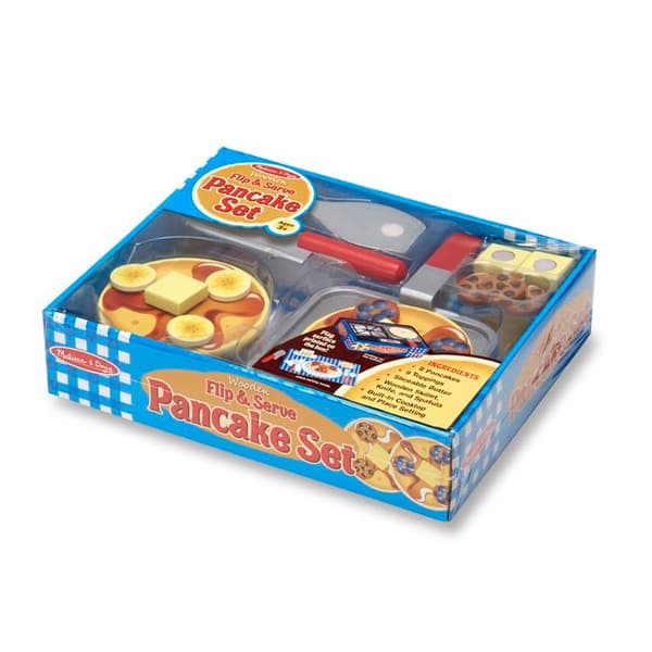Melissa & Doug - Puinen pannukakkusetti Grå