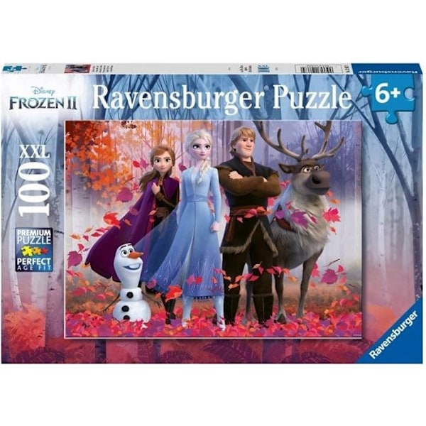 Palapeli La Reine des Neiges 2 - Ravensburger - 100 palasta XXL - Metsän taika Grön