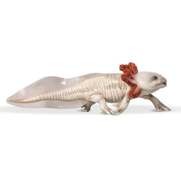 Figur - PAPO - Axolotl - Handmålad - Ultra detaljerad - 9,5x4x3 cm Ros
