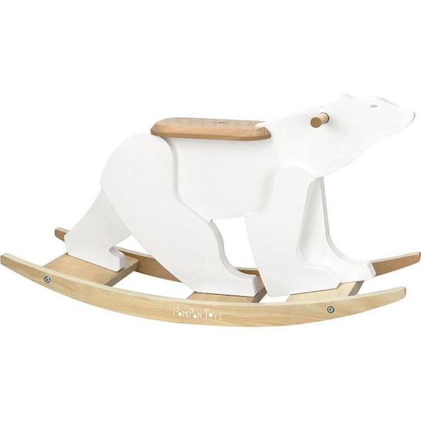 Vilac - Pompom Bear Rocker Vit