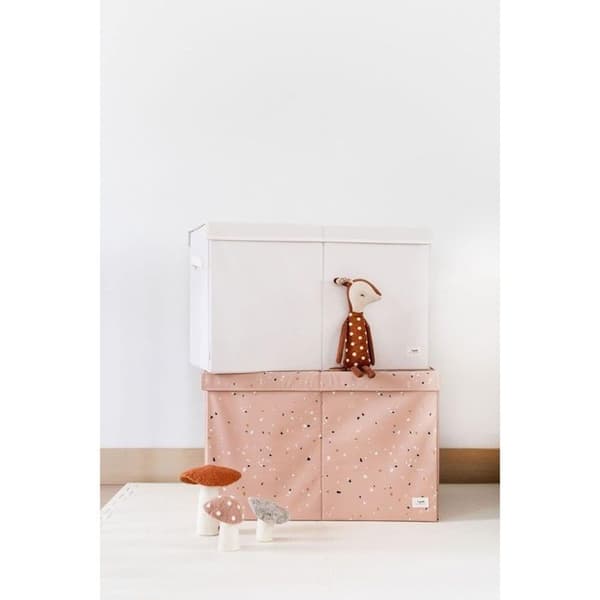 3 Sprouts - Enkelt cremefarvet legetøjskiste - ELEMENTS FOR KIDS beige