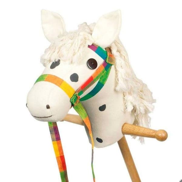 MIN HVIDE HEST MED STANG GOKI NY 100 CM Vit och mångfärgad