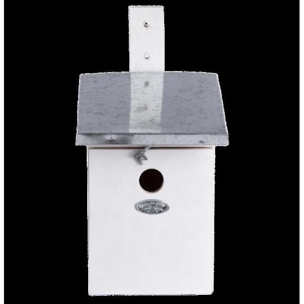 Esschert NK40W Pönttöpuu sinitiaisille, valkoinen puu 33 x 17 x 21 cm