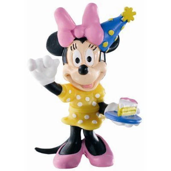 Figurin - BULLYLAND - Minnie Birthday - Gul - 8 cm - Tjej - 3 år Flerfärgad