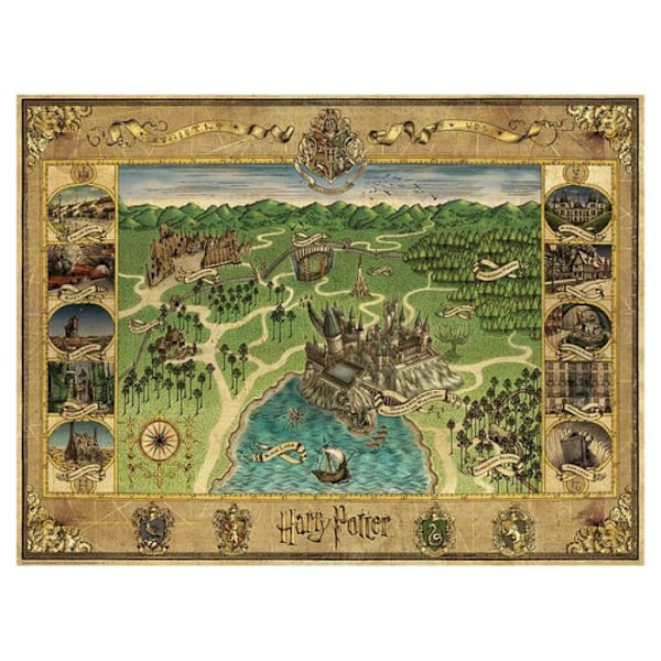 Ravensburger Harry Potter 1500 bitars pussel Kartan över Hogwarts