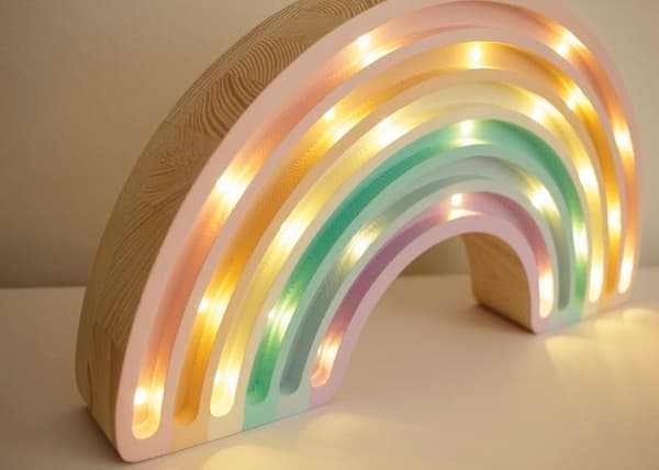 Little Lights - Pastell Rainbow Night Light Rosa