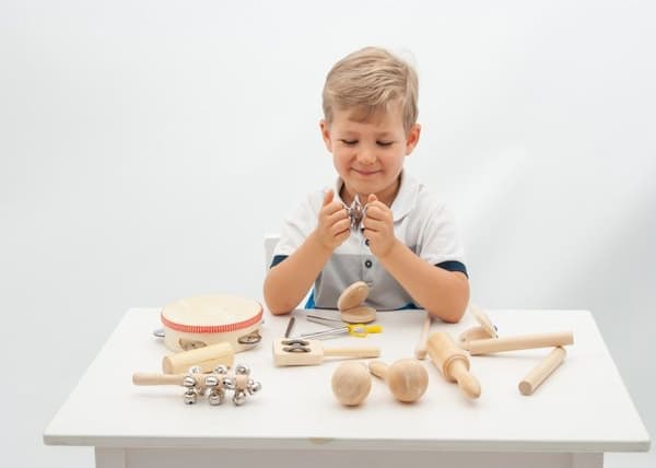 TickiT - Sæt med 10 percussioninstrumenter - COMMOTION Beige
