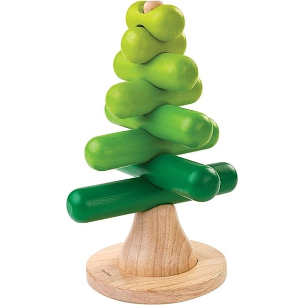 Stacking Tree - PLANLEKSAKER - Blandat - Från 24 månader - Mått 12,5 x 11,3 x 23 cm Grönt och beige