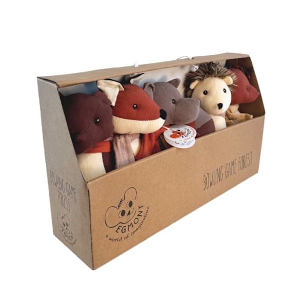 Kubbspel - Egmont Toys - Skog - Naturlig bomull - 12 månader - Unisex kastanj