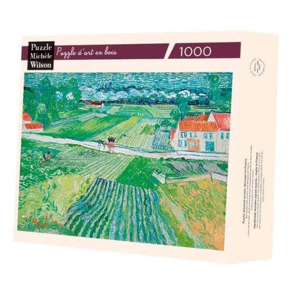 Träkonstpussel - MICHELE WILSON PUZZLE - Auvers landskap - Målningar och målningar - 1000 bitar