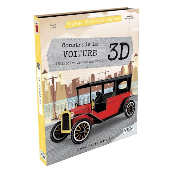 3D Palapeli - Auton Historia - Ford Model T - Koulutuslelu - Sekä pojille että tytöille - 6 vuotta röd och svart