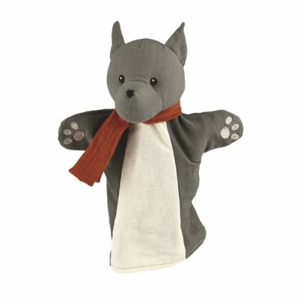 Egmont cotton wolf marionett - EGMONT TOYS - 160111 - För barn från 3 år och uppåt - Vit